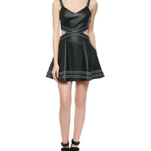 Parker | Dresses | Parker Rune Fitandflare Leather Cutout Dress Xs | Poshmark Parker | Dresses | Parker Rune Fitandflare Leather Cutout Dress Xs | Poshmark